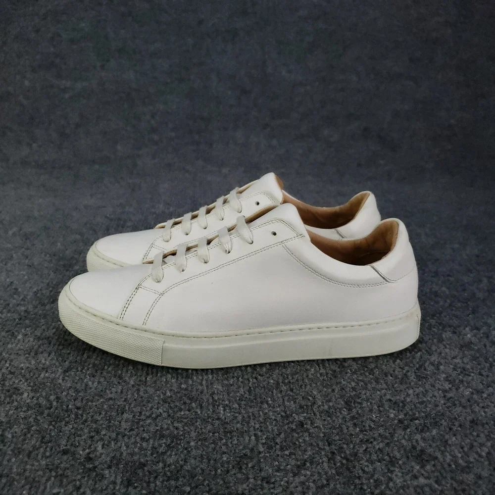 Margaux The Sneaker Women's EU 39.5 / US 9.5 White‎ Calf Leather Handmade Shoes - Picture 4 of 16